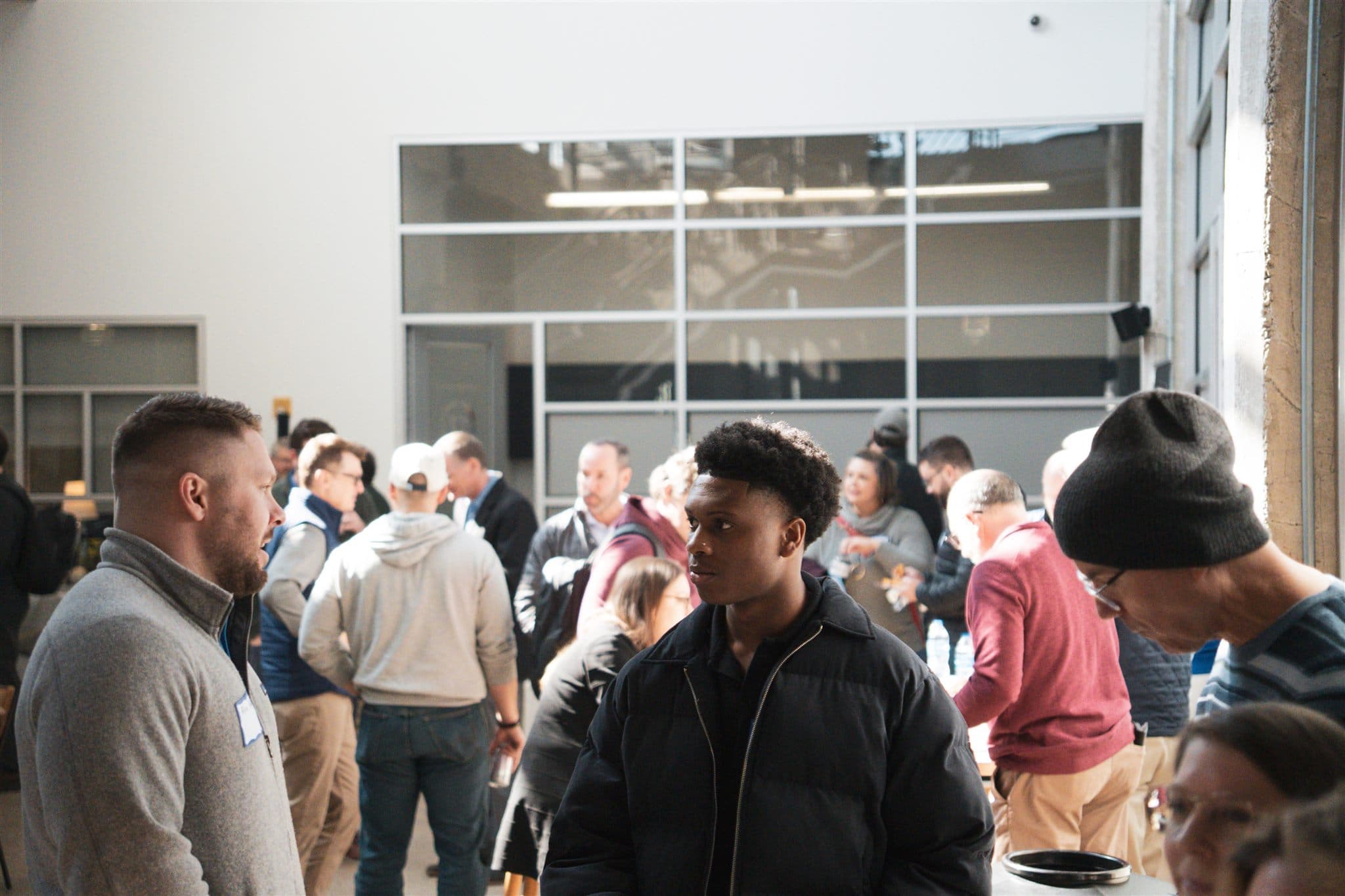 A crowded Birmingham AI event